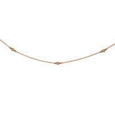 0.20ct 18k Rose Gold 16-18" Diamonds by the Yard Chain